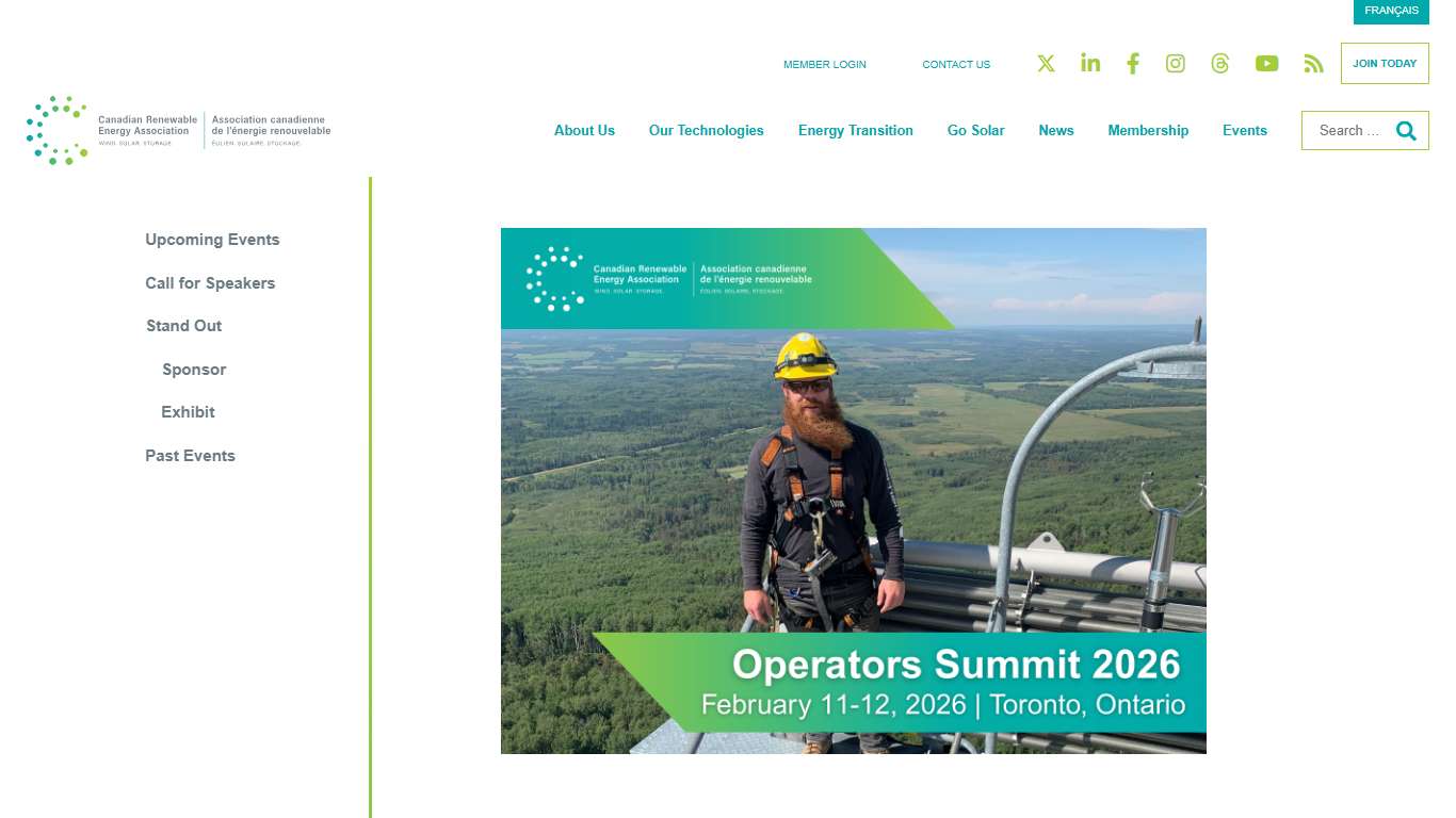 Operators Summit 2026 - Canadian Renewable Energy Association