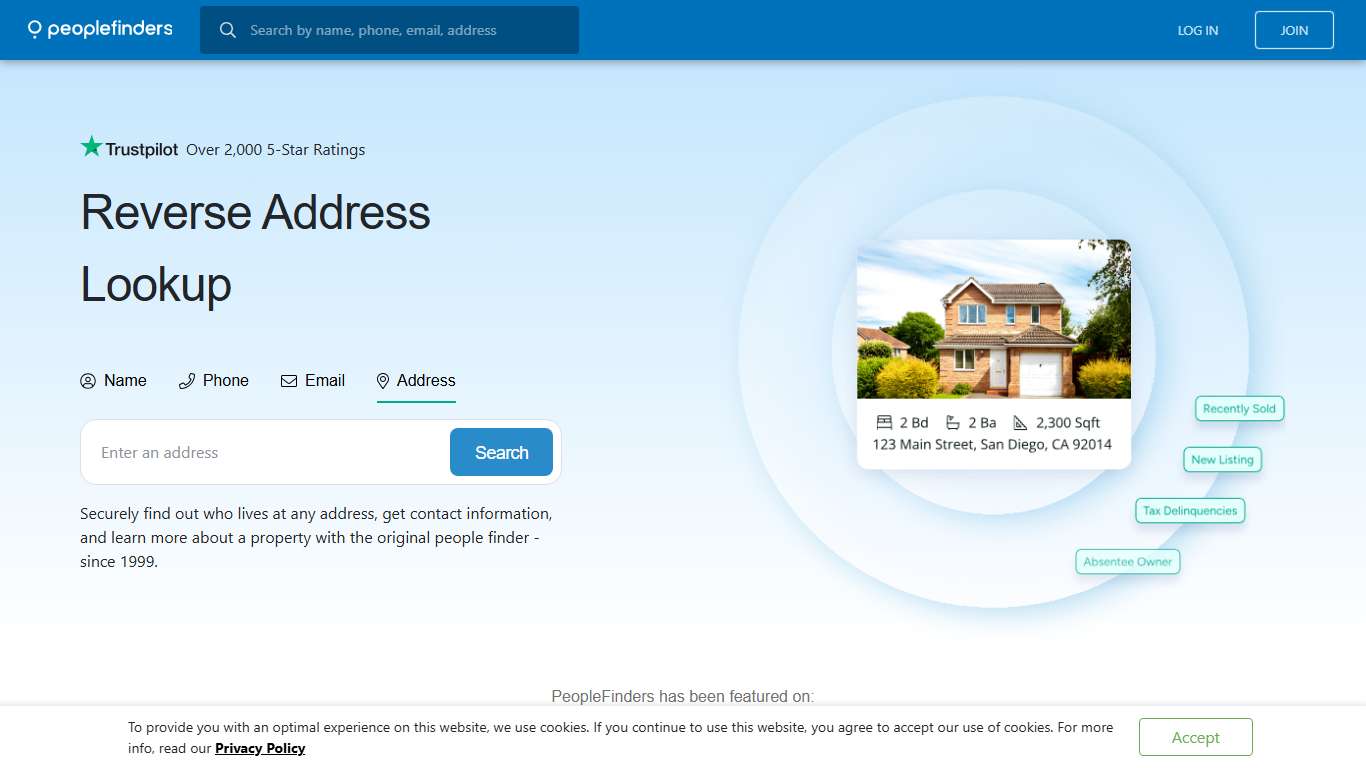 Reverse Address Lookup - PeopleFinders